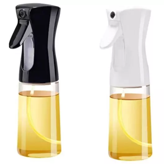 Ziva Öl-Sprühflasche aus Glas, 220 ml, 2er-Pack, Weiß + Schwarz