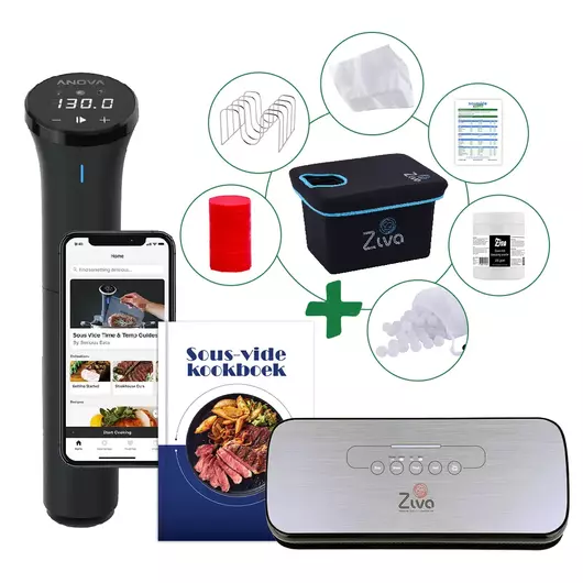 Sousvide Mega-Bundle – Anova Nano 3.0 + Ziva OneTouch + 12-Liter-Sousvide-Wassertank + Zubehör
