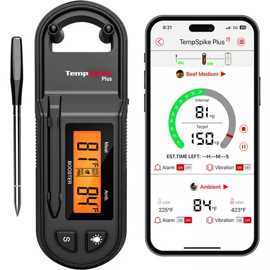 ThermoPro TP971 TempSpike Plus 600-ft Bluetooth Kabelloses Fleischthermometer mit Einzelsonde