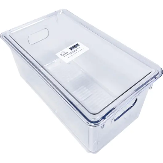 Ziva Kühlschrank-Organizer mit Deckel – Kompakt (23,7 × 13,3 × 11,5 cm)