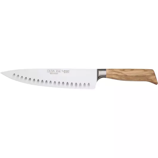 Burgvogel Oliva Line Kochmesser breit mit Kullen 23 cm